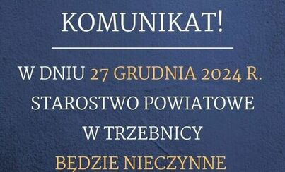 Zdjęcie do Komunikat