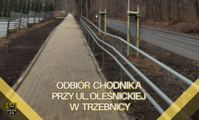 Zdjęcie do Zakończono przebudowę chodnika przy drodze powiatowej nr 1341D w Trzebnicy