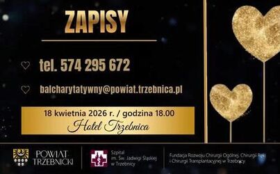 Zdjęcie do Przypominamy o trwających zapisach na III Bal Charytatywny dla Szpitala w Trzebnicy