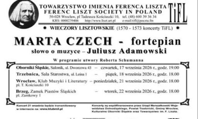 Zdjęcie do Zachęcamy do udziału w Wieczorach Lisztowskich